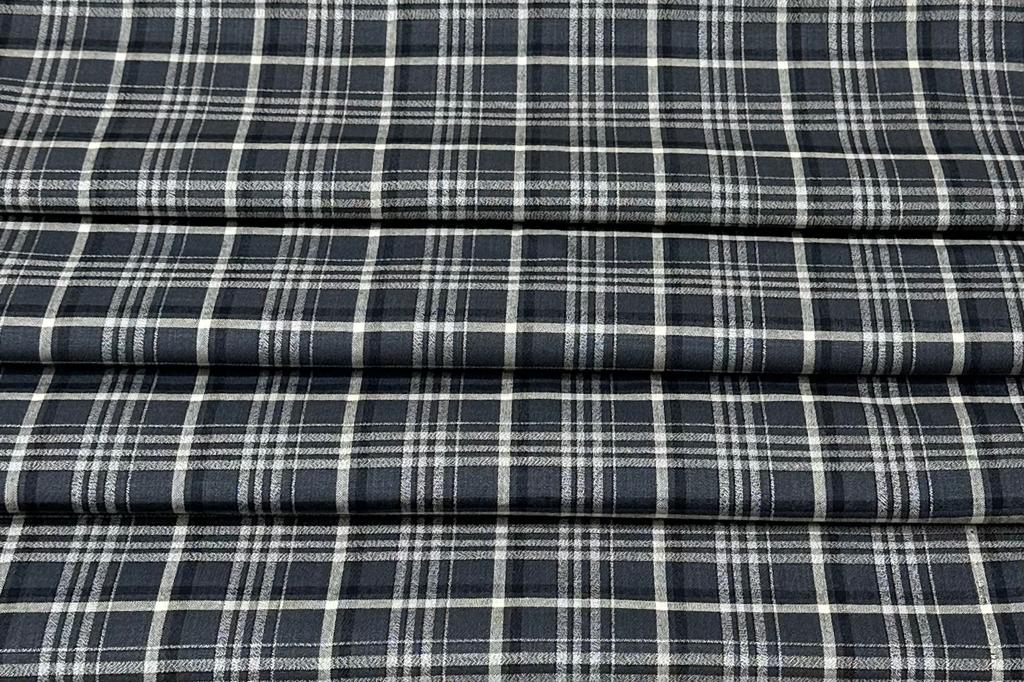 Charcoal Grey with Yellow & Black Big Check Cotton Shirt Fabric Starting at - Just Rs. 549! with Free Shipping & COD Options