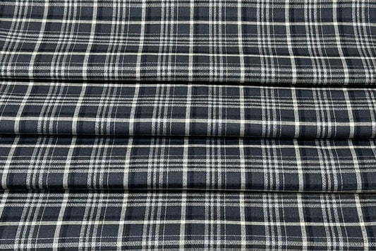 Charcoal Grey with Yellow & Black Big Check Cotton Shirt Fabric Starting at - Just Rs. 549! with Free Shipping & COD Options