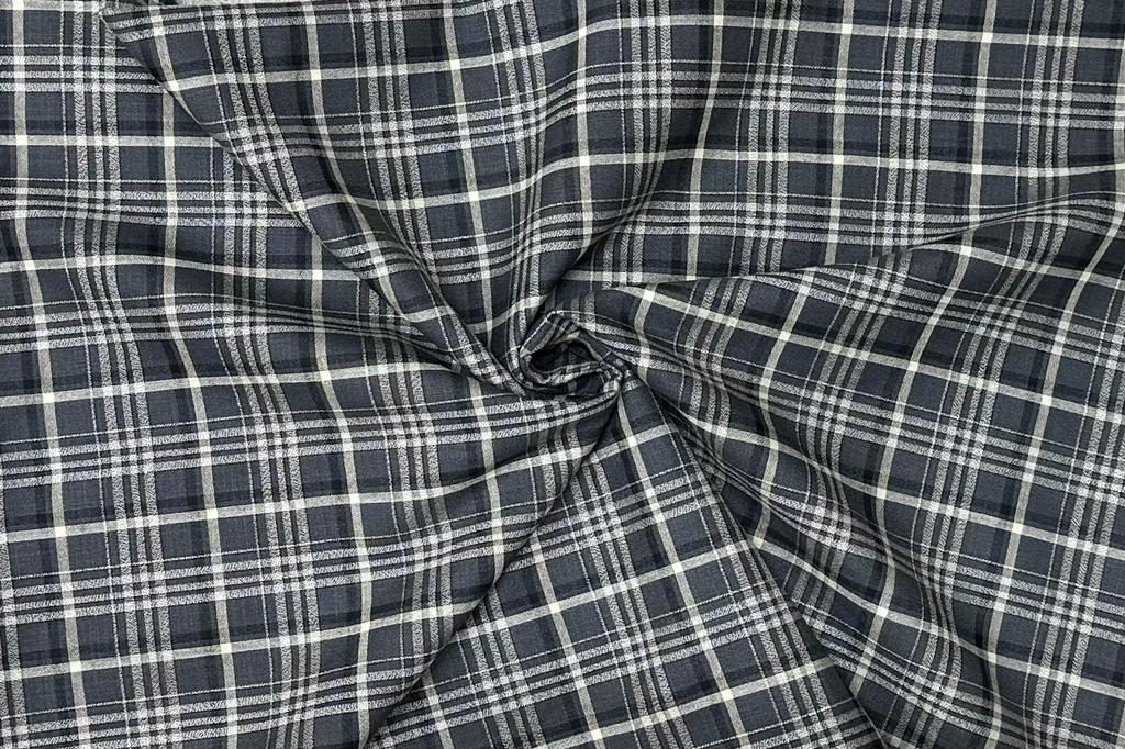 Charcoal Grey with Yellow & Black Big Check Cotton Shirt Fabric Starting at - Just Rs. 549! with Free Shipping & COD Options