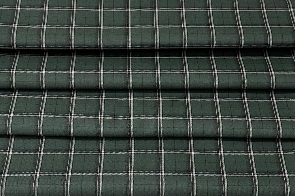 Siyaram's Seaweed Green with Small Yellow Checks Pure Cotton Shirt Fabric Starting at - Just Rs. 849! with Free Shipping & COD Options