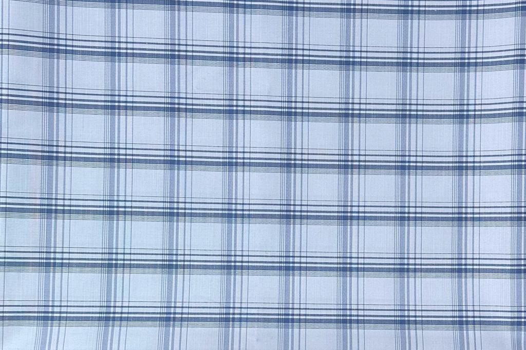 Siyaram's Light Blue with Small Dark Blue Checks Cotton Premium Quality Shirt Fabric (Length-1.60 Meter | Width-58 Inch) Starting at - Just Rs. 749! with Free Shipping & COD Options