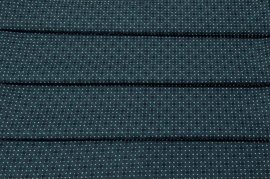 Siyaram's Dark Green with Geometric Prints Pure Cotton Premium Quality Shirt Fabric (Length-1.60 Meter | Width-58 Inch) Starting at - Just Rs. 999! with Free Shipping & COD Options