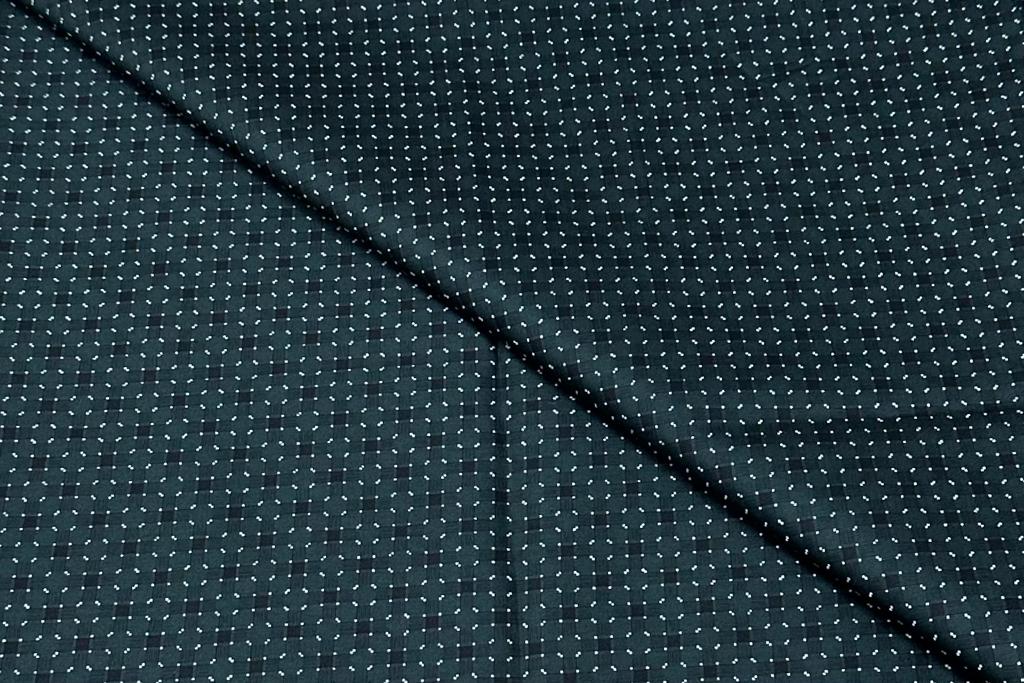Siyaram's Dark Green with Geometric Prints Pure Cotton Premium Quality Shirt Fabric (Length-1.60 Meter | Width-58 Inch) Starting at - Just Rs. 999! with Free Shipping & COD Options