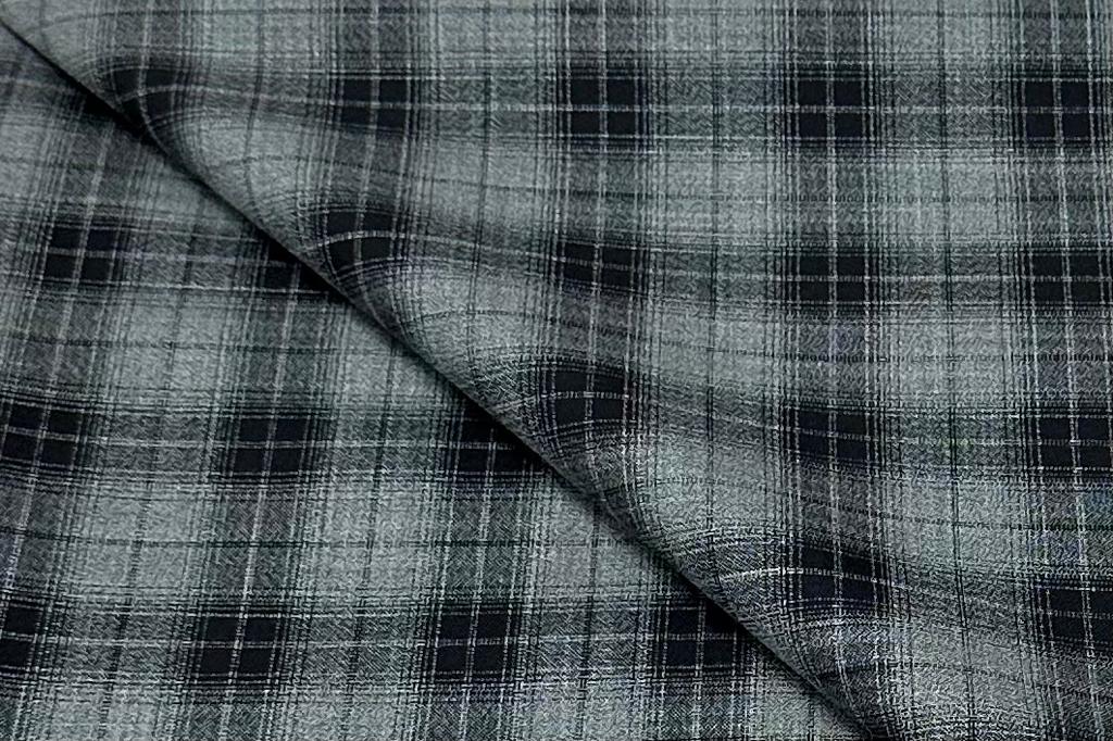 Spanish Green with Classy Big Black Checks Cotton Shirt Fabric (Length-2.50 Meter | Width-34 Inch) Starting at - Just Rs. 649! with Free Shipping & COD Options