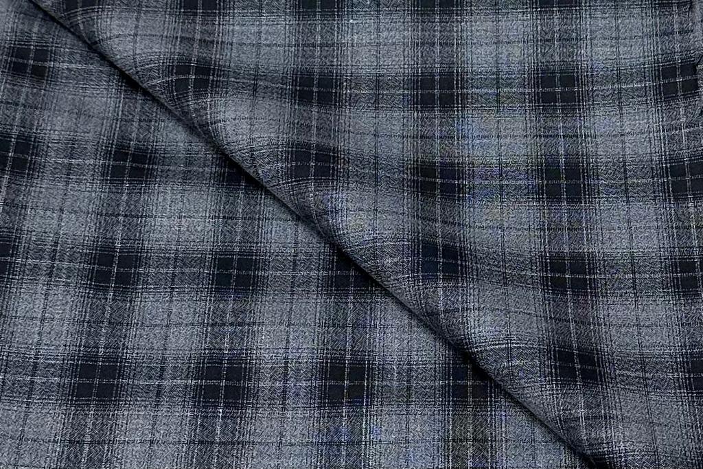 Charcoal Grey with Classy Big Black Checks Cotton Shirt Fabric (Length-2.25 Meter | Width-34 Inch) Starting at - Just Rs. 549! with Free Shipping & COD Options
