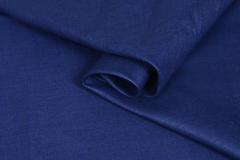 Navy Blue Cotton Linen Shirt Fabric Starting at - Just Rs. 549! with Free Shipping & COD Options