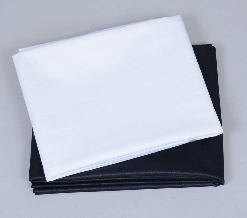 Plain White Cotton Shirt Fabric With Navy Blue Pant Fabric Combo Starting at - Just Rs. 799! with Free Shipping & COD Options
