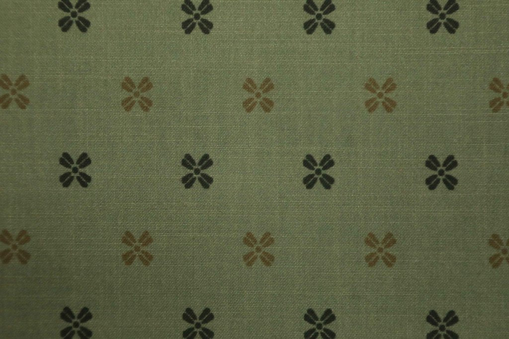 Olive Colour Digital Printed Cotton Shirt Fabric (Length-2.25 Meter | Width-34 Inch) Starting at - Just Rs. 599! with Free Shipping & COD Options