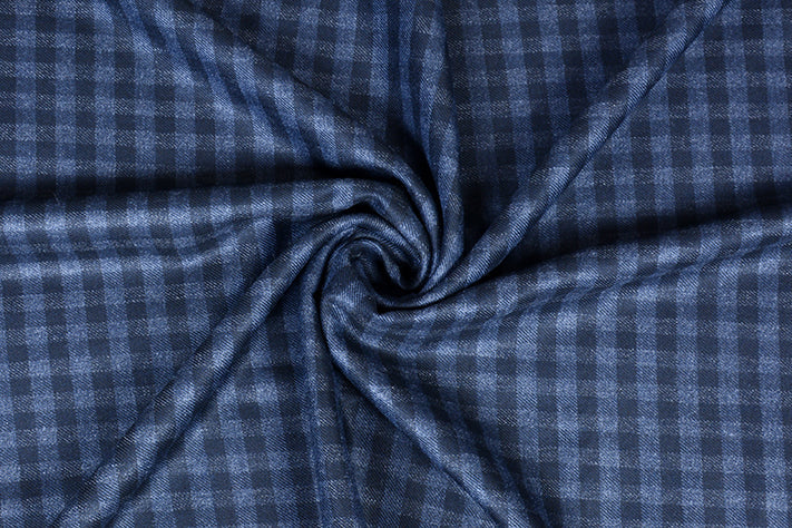 Deep Grey & Black Tweed Fabric with Small Black Checks ( 2 Meter Cut Piece) Starting at - Just Rs. 1199! with Free Shipping & COD Options