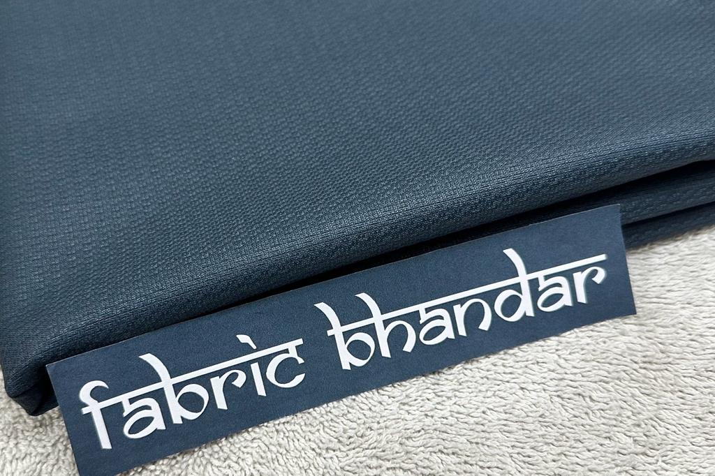 Greyish Blue Dobby Textured Stretchable Pant Fabric (Length-1.20 Meter | Width-58 Inch) Starting at - Just Rs. 699! with Free Shipping & COD Options