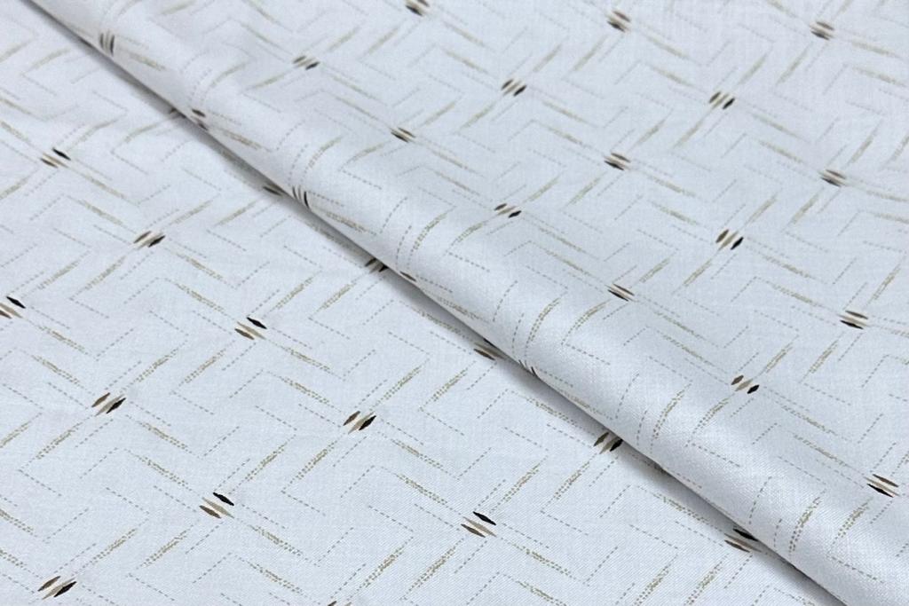 White Colour with Light Brown & Black Lines Digital Printed Shirt Fabric (Length-2.25 Meter | Width-34 Inch) Starting at - Just Rs. 599! with Free Shipping & COD Options
