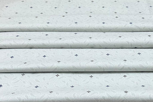 Pista Colour with Geometric Print Cotton Shirt Fabric (Length-2.25 Meter | Width-34 Inch)