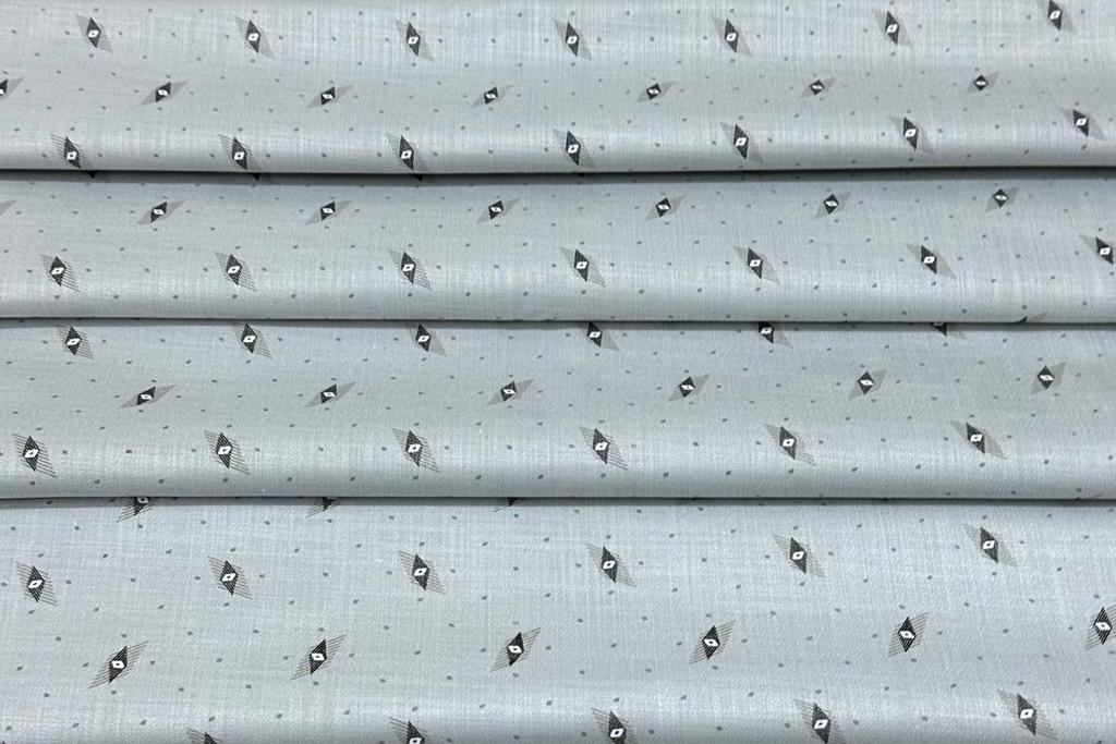 Cardamon Colour with Geometric Prints Cotton Shirt Fabric (Length-2.25 Meter | Width-34 Inch) Starting at - Just Rs. 699! with Free Shipping & COD Options