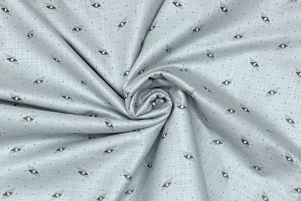 Cardamon Colour with Geometric Prints Cotton Shirt Fabric (Length-2.25 Meter | Width-34 Inch) Starting at - Just Rs. 699! with Free Shipping & COD Options