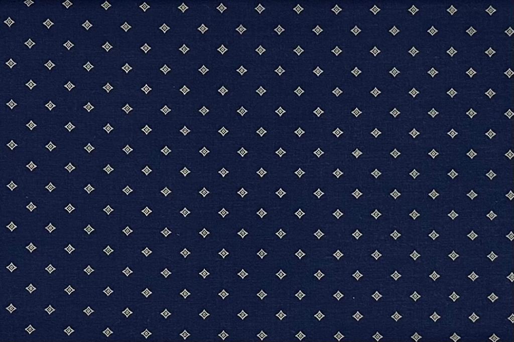 Royal Blue with Yellow Geometric Prints Japanese Cotton Giza Finish Shirt Fabric (Length-2.25 Meter | Width-34 Inch) Starting at - Just Rs. 749! with Free Shipping & COD Options