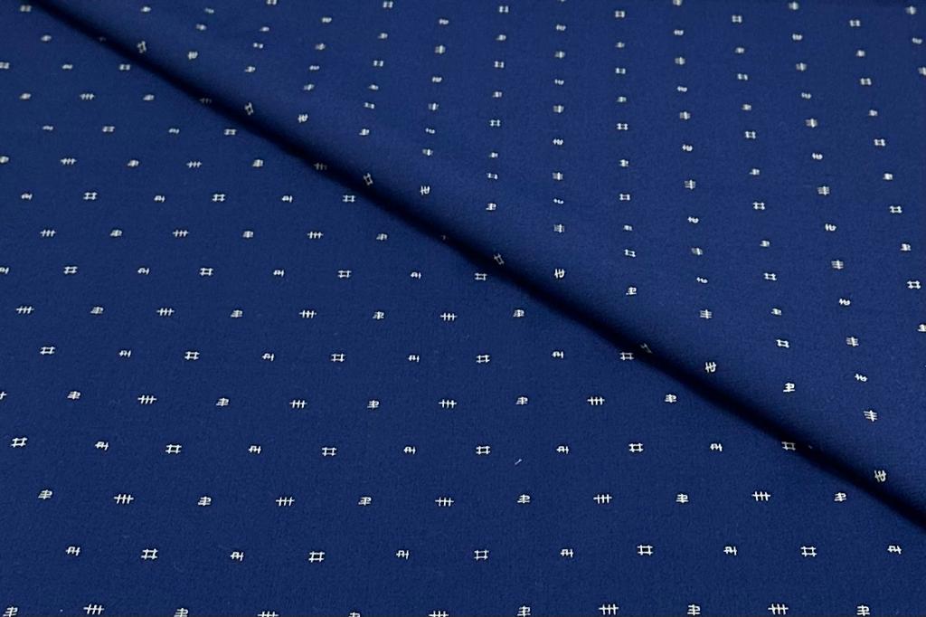 Dark Blue Colour Digital Printed Cotton Shirt Fabric (Length-1.60 Meter | Width-58 Inch) Starting at - Just Rs. 949! with Free Shipping & COD Options