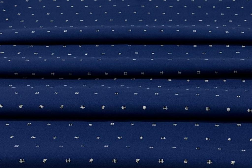 Dark Blue Colour Digital Printed Cotton Shirt Fabric (Length-1.60 Meter | Width-58 Inch) Starting at - Just Rs. 949! with Free Shipping & COD Options