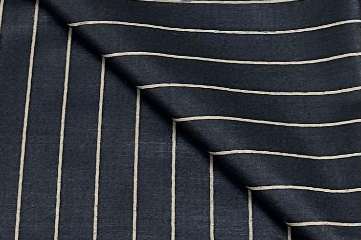 Deep Black with Golden Lines Digital Printed Cotton Shirt Fabric (Length-2.25 Meter | Width-34 Inch) Starting at - Just Rs. 699! with Free Shipping & COD Options