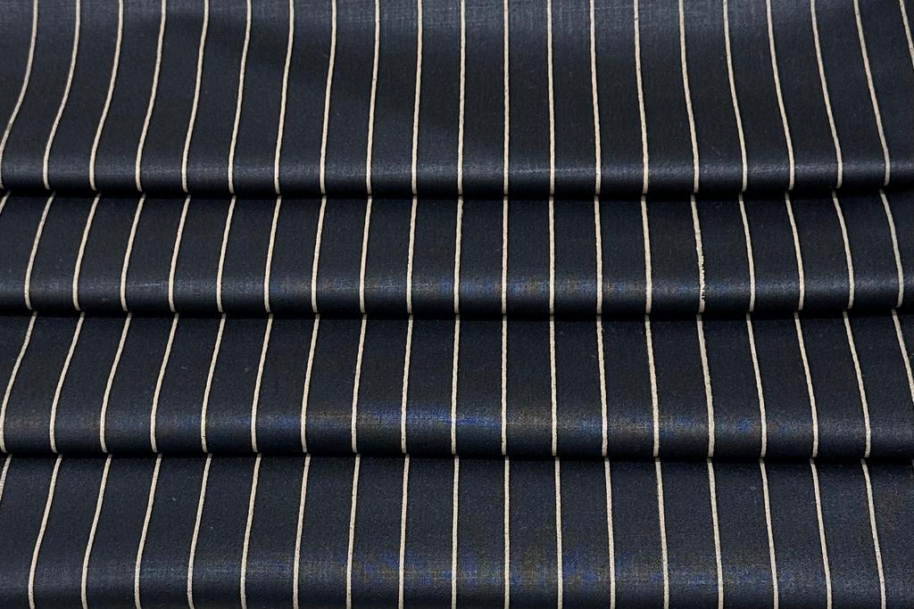 Deep Black with Golden Lines Digital Printed Cotton Shirt Fabric (Length-2.25 Meter | Width-34 Inch)
