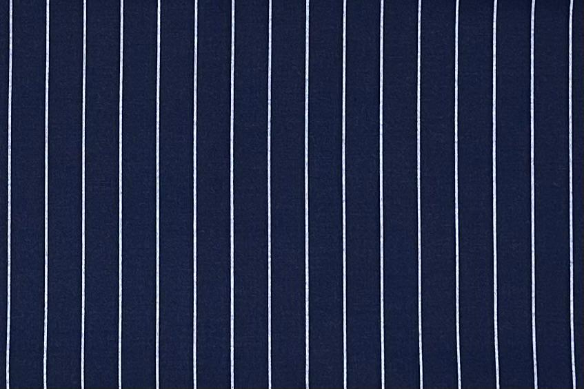 Dark Blue with White Lines Digital Printed Cotton Shirt Fabric (Length-2.25 Meter | Width-34 Inch)