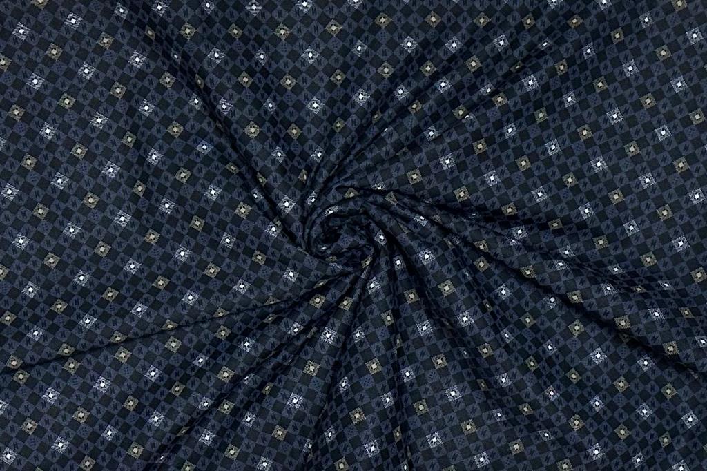 Deep Black Giza Finish Digital Printed Cotton Shirt Fabric (Length-2.25 Meter | Width-34 Inch) Starting at - Just Rs. 649! with Free Shipping & COD Options