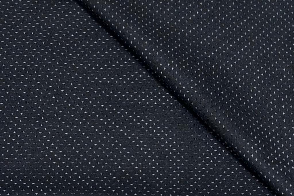 Black Colour Dotted Print Cotton Shirt Fabric (Length-2.25 Meter | Width-34 Inch) Starting at - Just Rs. 599! with Free Shipping & COD Options