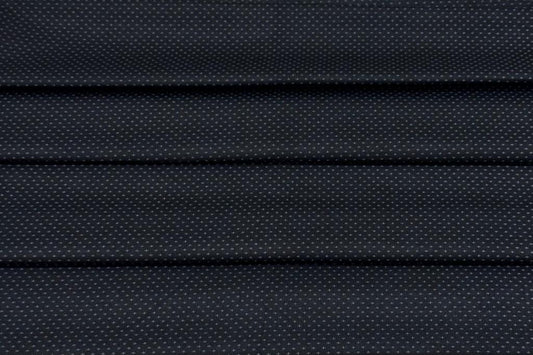 Black Colour Dotted Print Cotton Shirt Fabric (Length-2.25 Meter | Width-34 Inch) Starting at - Just Rs. 599! with Free Shipping & COD Options