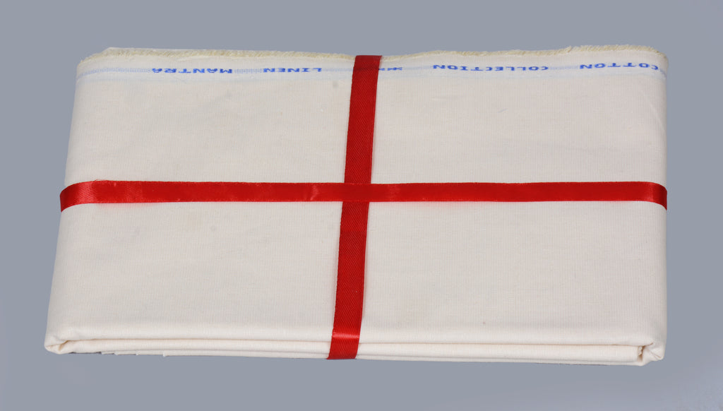 Peach Yellow Heavy Quality Plain Cotton Linen Shirt Fabric (Length-2.25 Meter | Width-34 Inch) Starting at - Just Rs. 749! with Free Shipping & COD Options