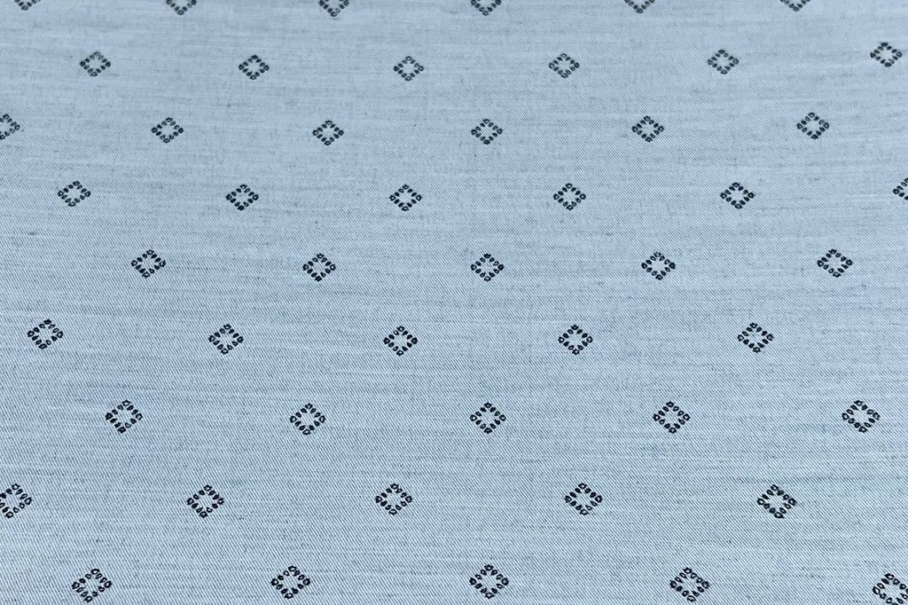 Light Blue Ultra Soft Cotton Digital Printed Shirt Fabric with Navy Blue Stretchable Lycra Trouser Fabric Starting at - Just Rs. 1199! with Free Shipping & COD Options