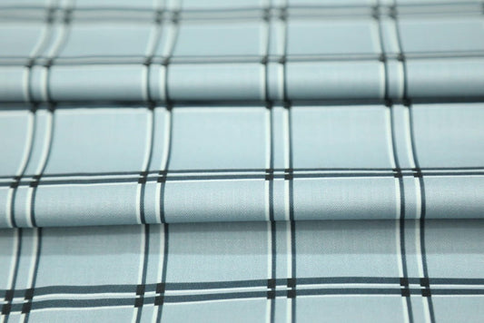 Mint Green Modern Small Checks Digital Printed Cotton Shirt Fabric Starting at - Just Rs. 699! with Free Shipping & COD Options