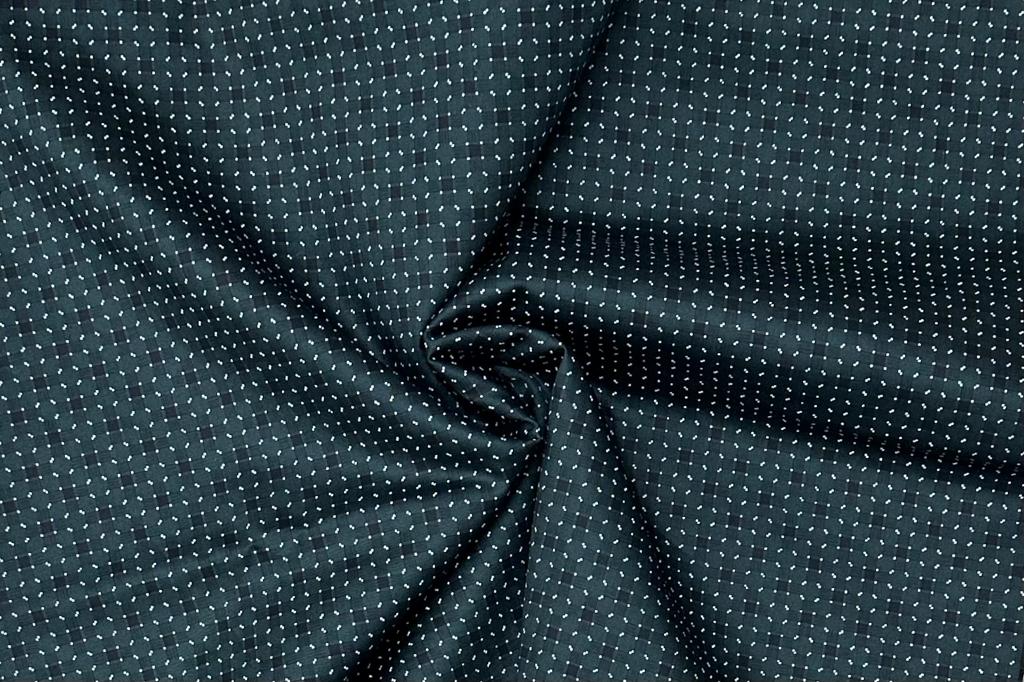 Siyaram's Dark Green with Geometric Prints Pure Cotton Premium Quality Shirt Fabric (Length-1.60 Meter | Width-58 Inch) Starting at - Just Rs. 999! with Free Shipping & COD Options