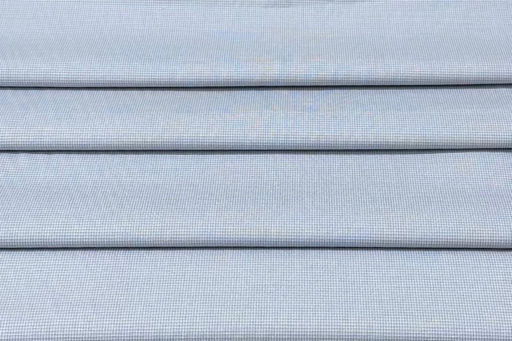 Light Grey Micro Checks Cotton Shirt Fabric (Length-2.50 Meter | Width-34 Inch) Starting at - Just Rs. 649! with Free Shipping & COD Options