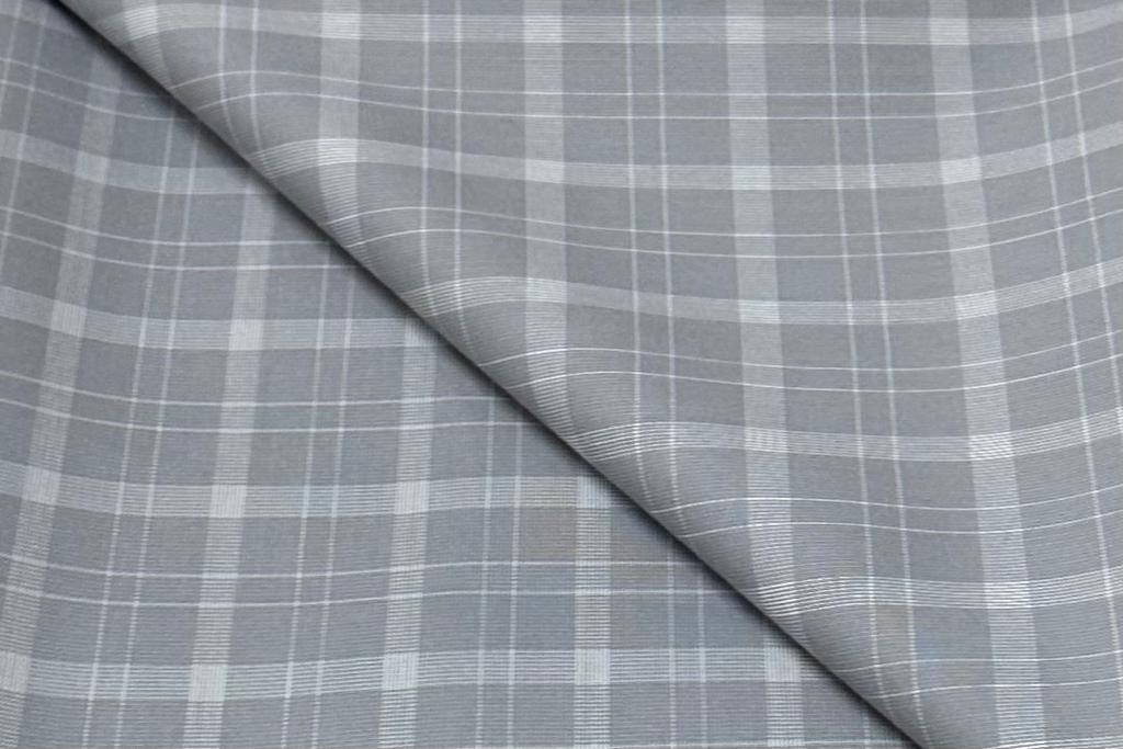 Black Egyptian Giza Cotton Shirt Fabric with Steel Grey Checks Pant Fabric Combo Starting at - Just Rs. 1299! with Free Shipping & COD Options