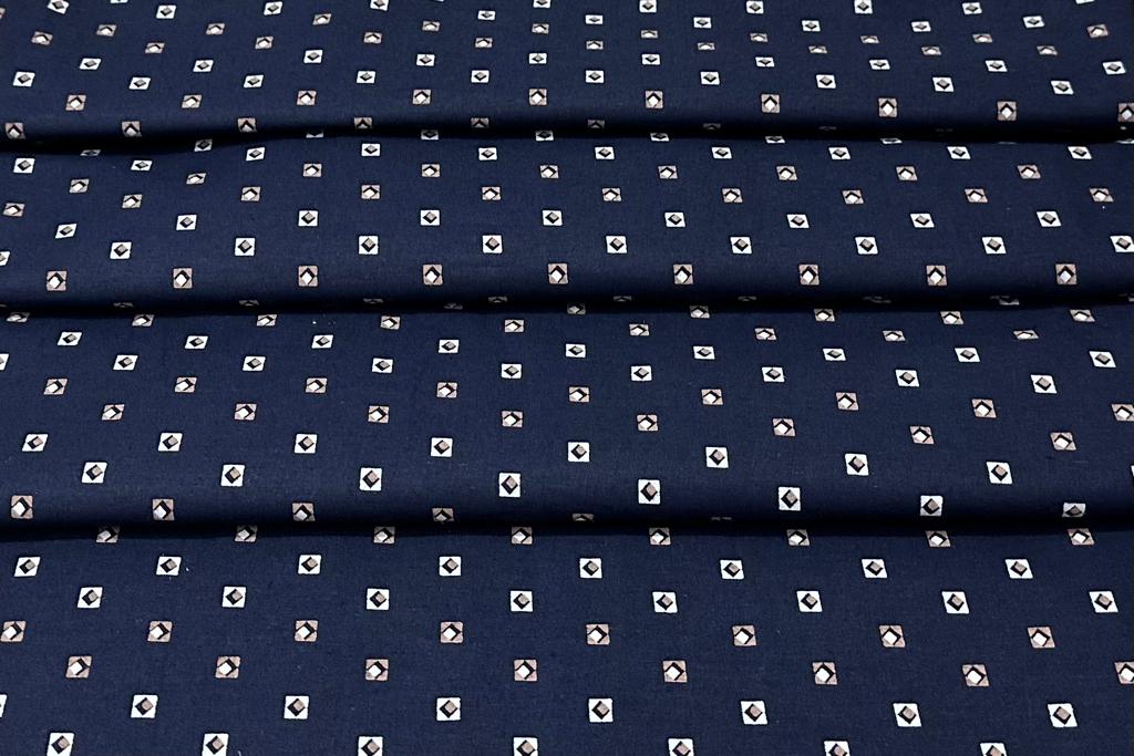 Navy Blue Digital Printed Pure Cotton Shirt Fabric Starting at - Just Rs. 599! with Free Shipping & COD Options