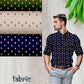 Navy Blue Printed Cotton Shirt Fabric with Light Grey Pant Fabric Combo Starting at - Just Rs. 999! with Free Shipping & COD Options