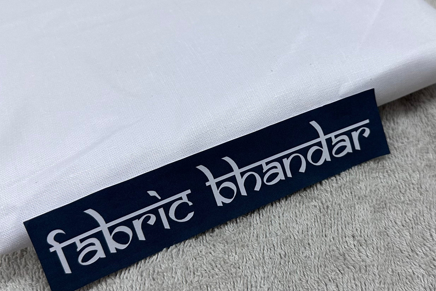 White Plain Heavy Quality Cotton Linen Shirt Fabric (Length-2.25 Meter | Width-34 Inch) Starting at - Just Rs. 749! with Free Shipping & COD Options