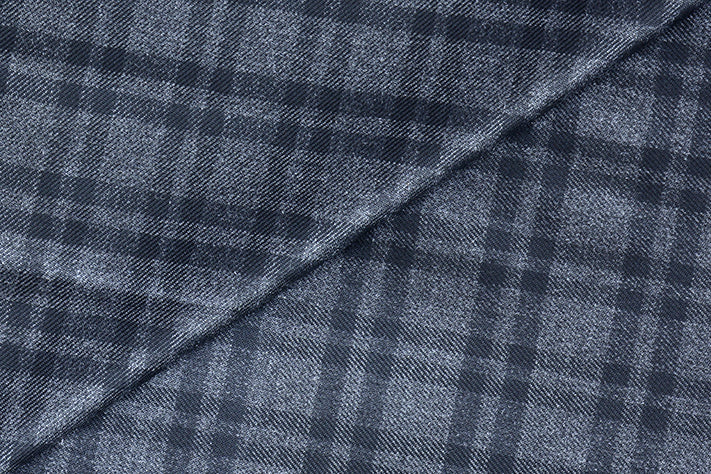 Charcoal Grey Tweed Fabric with Black Checks ( 2 Meter Cut Piece) Starting at - Just Rs. 1199! with Free Shipping & COD Options