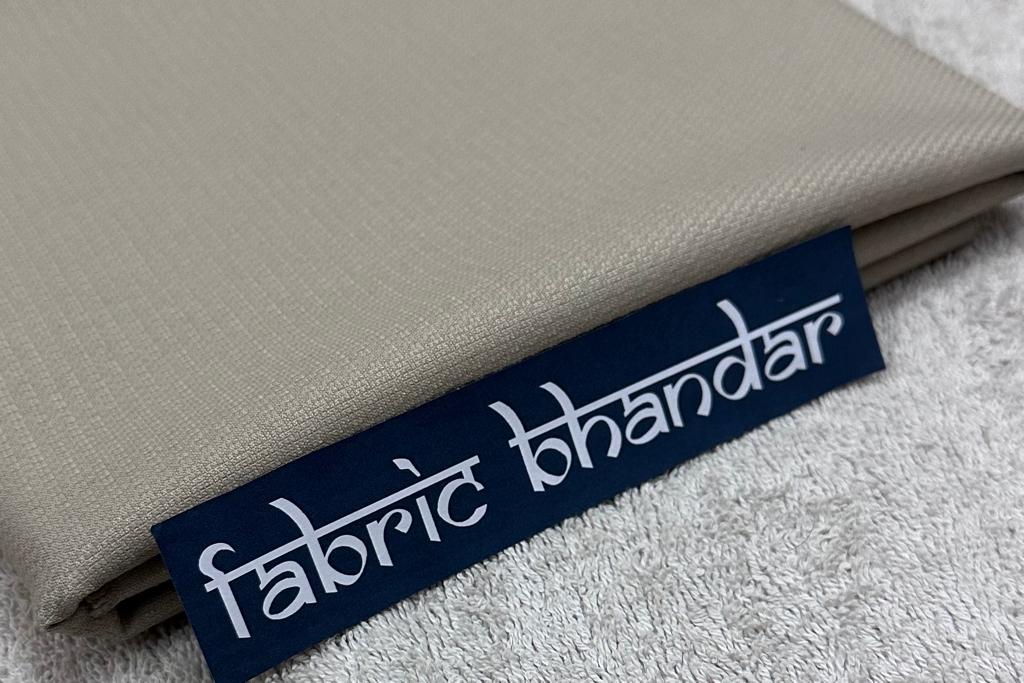 Khaki Colour Dobby Textured Stretchable Pant Fabric (Length-1.20 Meter | Width-58 Inch) Starting at - Just Rs. 699! with Free Shipping & COD Options