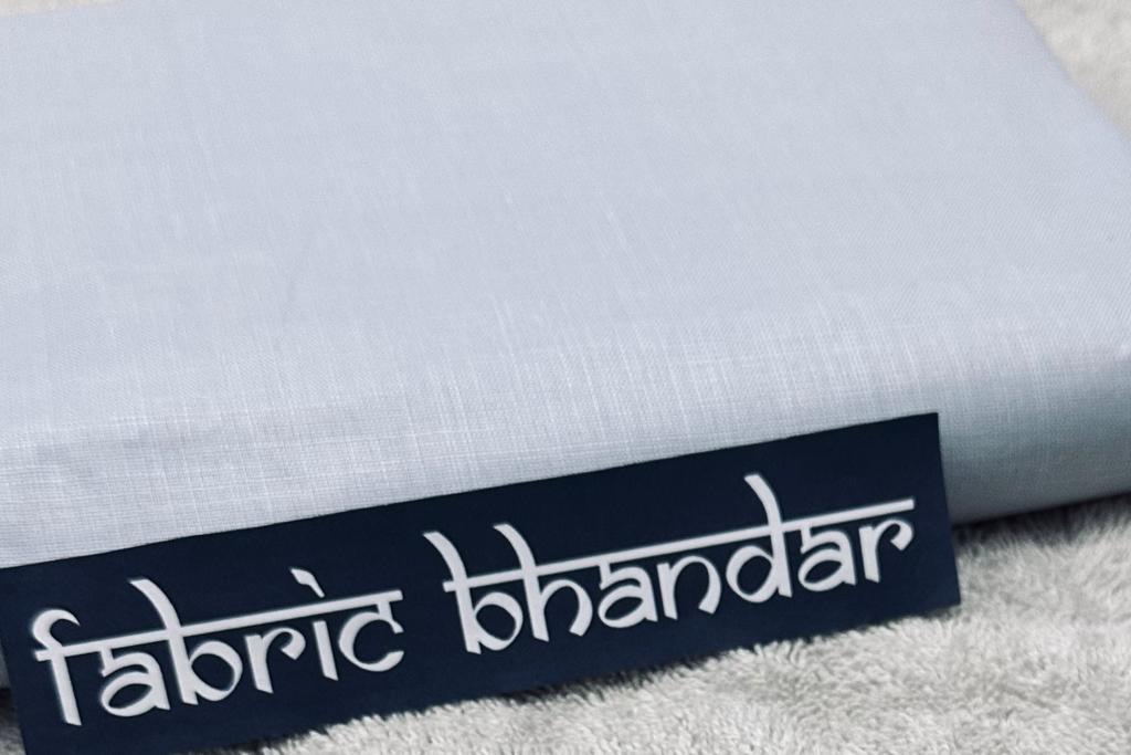 Silver Grey Plain Heavy Quality Cotton Linen Shirt Fabric (Length-2.25 Meter | Width-34 Inch) Starting at - Just Rs. 749! with Free Shipping & COD Options