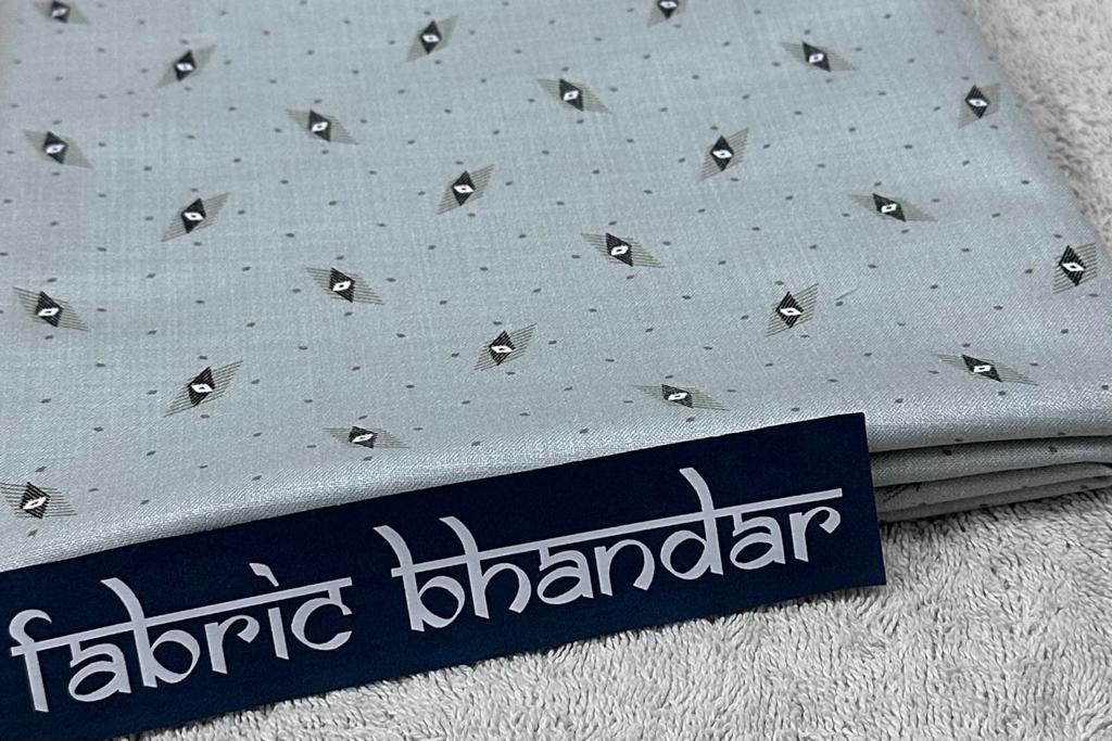 Cardamon Colour with Geometric Prints Cotton Shirt Fabric (Length-2.25 Meter | Width-34 Inch) Starting at - Just Rs. 699! with Free Shipping & COD Options