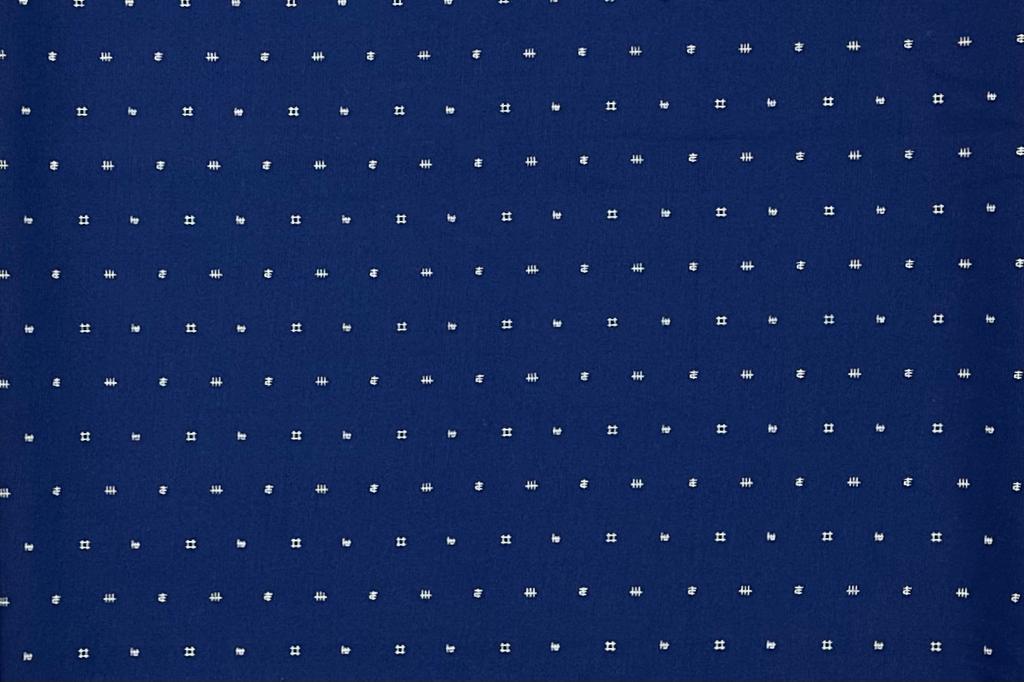 Dark Blue Colour Digital Printed Cotton Shirt Fabric (Length-1.60 Meter | Width-58 Inch)