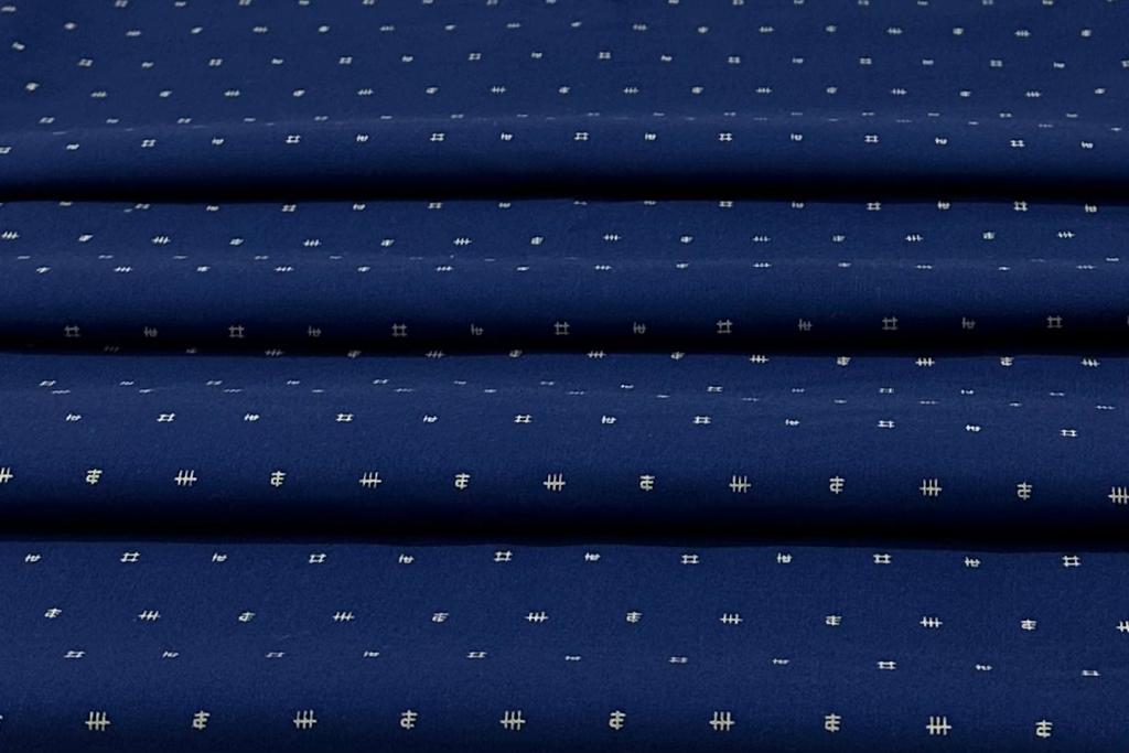 Dark Blue Colour Digital Printed Cotton Shirt Fabric (Length-1.60 Meter | Width-58 Inch) Starting at - Just Rs. 949! with Free Shipping & COD Options