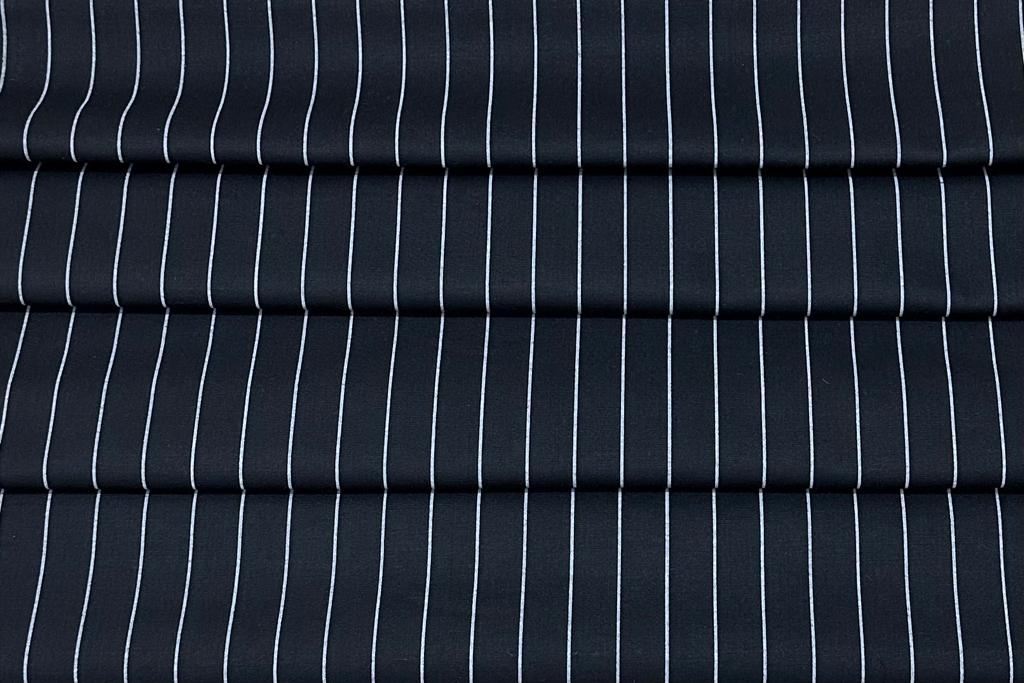 Deep Black with White Lines Digital Printed Cotton Shirt Fabric (Length-2.25 Meter | Width-34 Inch) Starting at - Just Rs. 649! with Free Shipping & COD Options