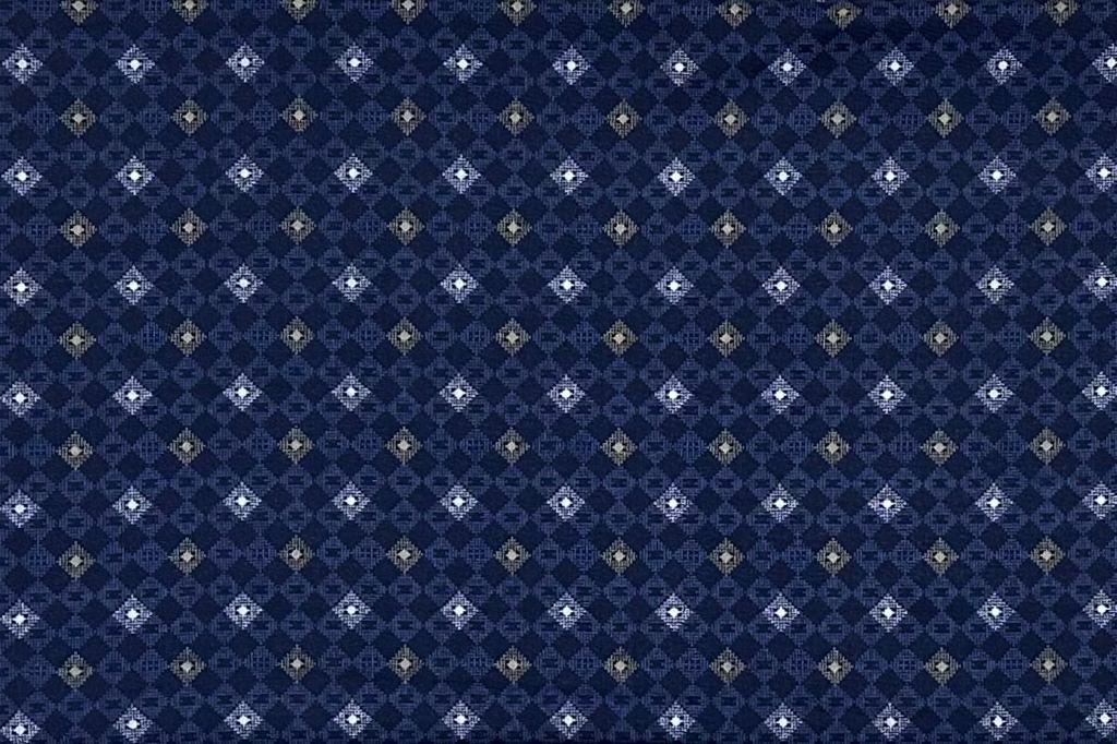 Royal Blue Giza Finish Digital Printed Cotton Shirt Fabric (Length-2.25 Meter | Width-34 Inch)