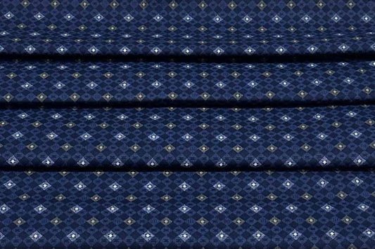 Royal Blue Giza Finish Digital Printed Cotton Shirt Fabric (Length-2.25 Meter | Width-34 Inch) Starting at - Just Rs. 649! with Free Shipping & COD Options