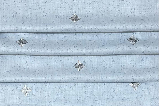 Tea Green Embroidered Cotton Shirt Fabric (Length-2.50 Meter | Width-34 Inch) Starting at - Just Rs. 449! with Free Shipping & COD Options