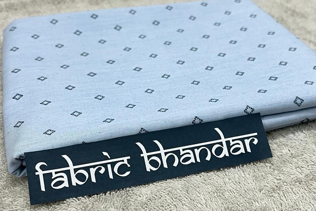 Light Blue Ultra Soft Cotton Digital Printed Shirt Fabric (Length-1.60 Meter | Width-58 Inch) Starting at - Just Rs. 799! with Free Shipping & COD Options