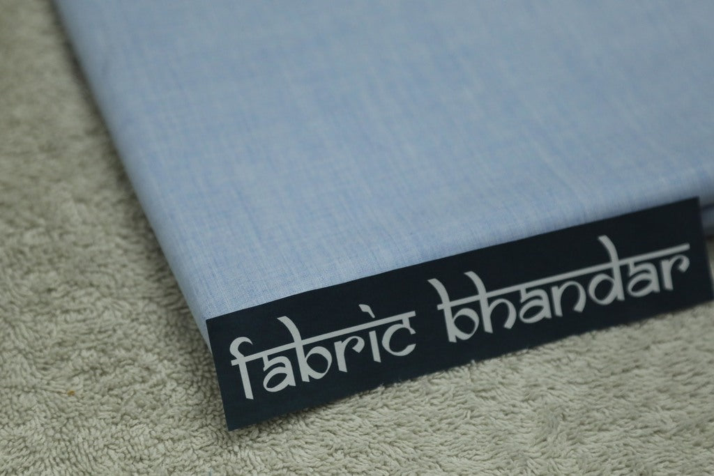 Siyaram Ivory Blue Heavy Quality Plain Cotton Shirt Fabric (Length-1.60 Meter | Width-58 Inch) Starting at - Just Rs. 699! with Free Shipping & COD Options